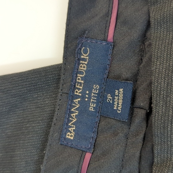 Banana Republic Pinstripe Wide Leg Pant Gray 00P Business casual Work office - Picture 7 of 10